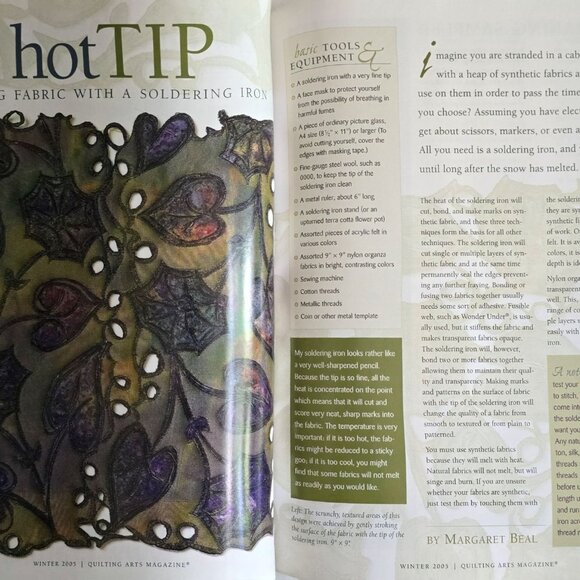 Quilting Arts Magazine Winter 2005 Creative Self-Portrait Quilts Knit Stitch And - Picture 11 of 15